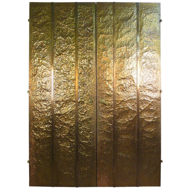 Custom Hammered Brass Doors For Sale at 1stDibs