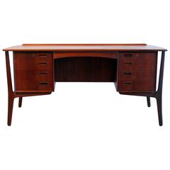 Vintage Danish Model 200 Teak Desk by Svend Aage Madsen