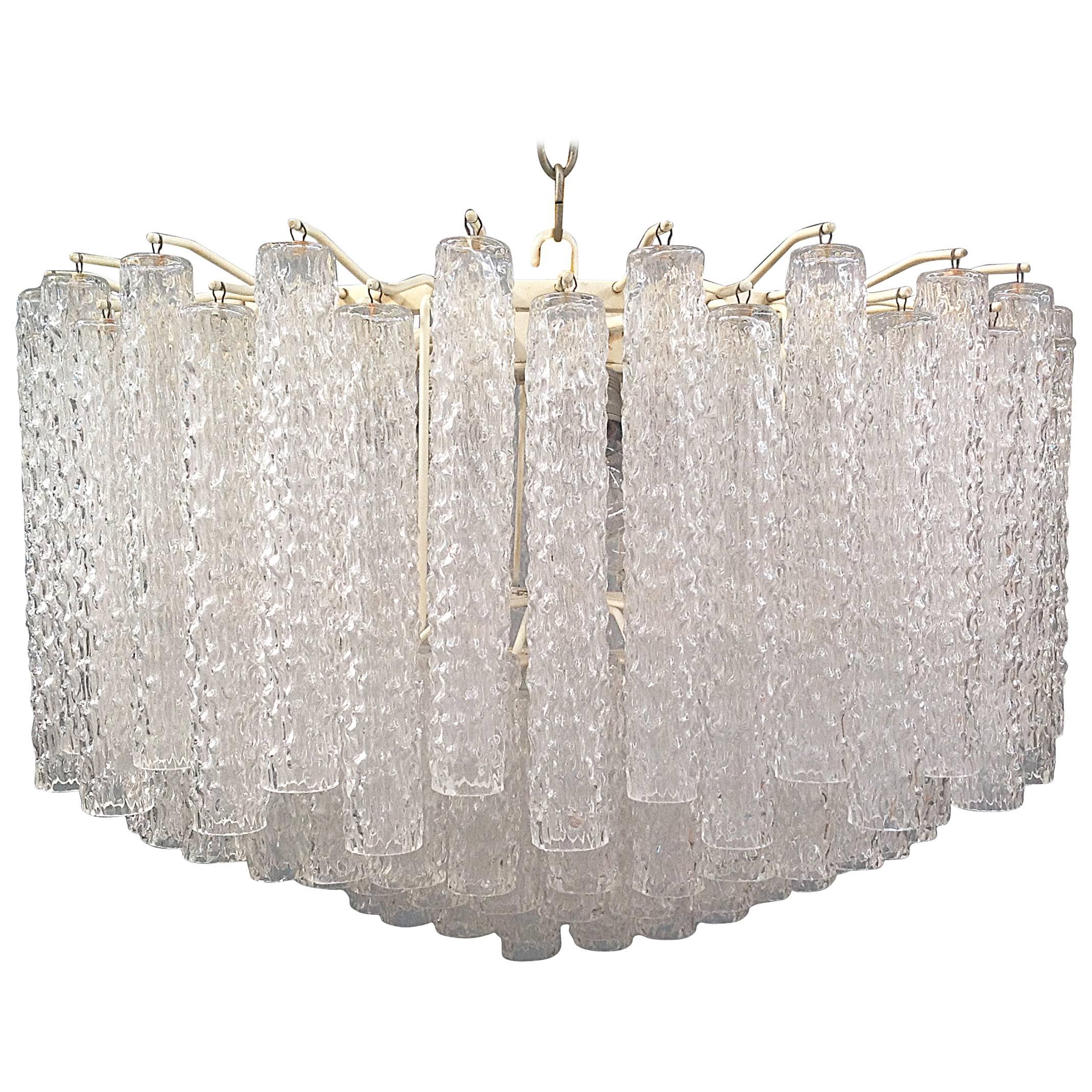 Gorgeous Venini Murano Glass Chandelier, 12 Lights