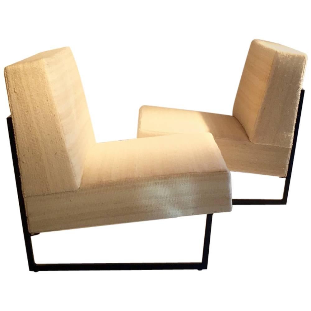 Elegant Pair of Easy Chairs by Pierre Guariche "Courchevel Model, " 1963