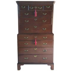 Antique Chest on Chest Tallboy Drawers Mahogany Georgian, 18th Century