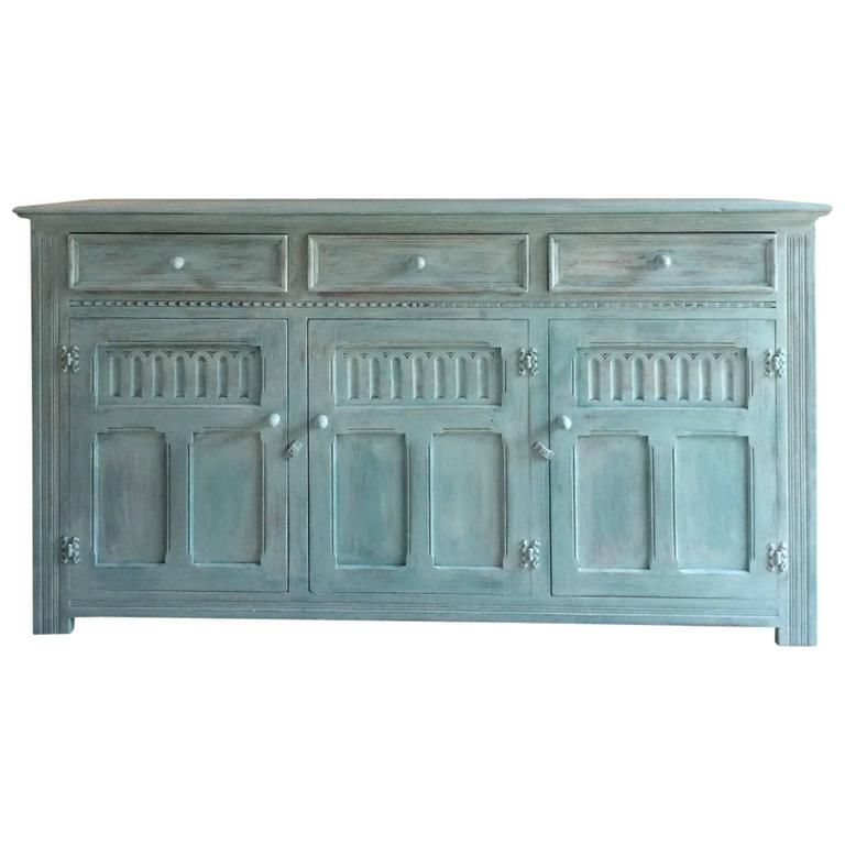 Antique Style Sideboard Dresser Credenza Buffet Beach House Chic Oak at  1stDibs | beach house sideboard, beach style sideboard, beach sideboard