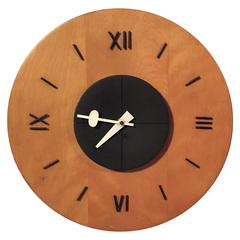 George Nelson and Associates Birchwood Wall Clock for Howard Miller