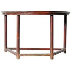 Chinese Demilune Console Table