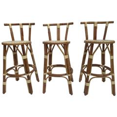 Set of Three Petit French Bar Stools