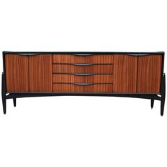 Stunning Two-Tone Floating Sideboard with Brass Accents