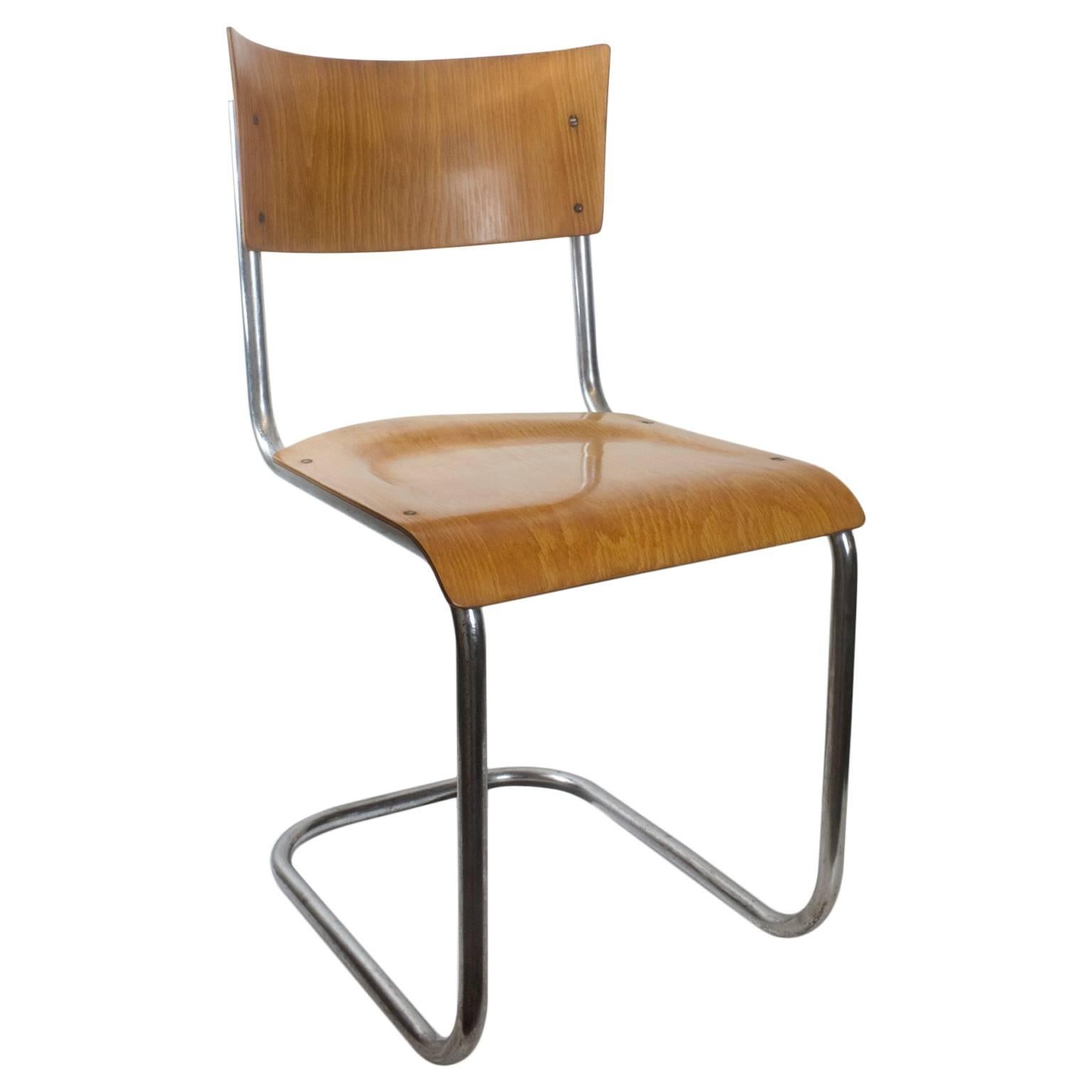 20th Century Bauhaus Tubular Chair by Mart Stam For Sale