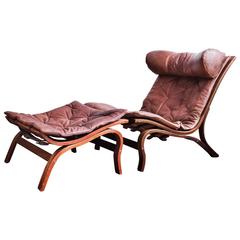 Arne Norell "Skandi" Lounge Chair with Ottoman