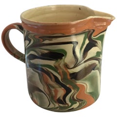 19th Century French Jaspe Pitcher