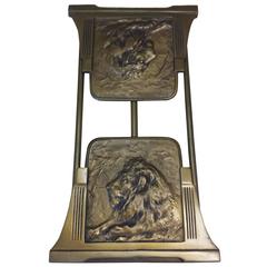 Art Deco Bronze Folding/Slide Adjustable Bookstand, circa 1930 4