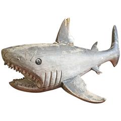 Antique Unique Shark Sculpture, France, circa 1920