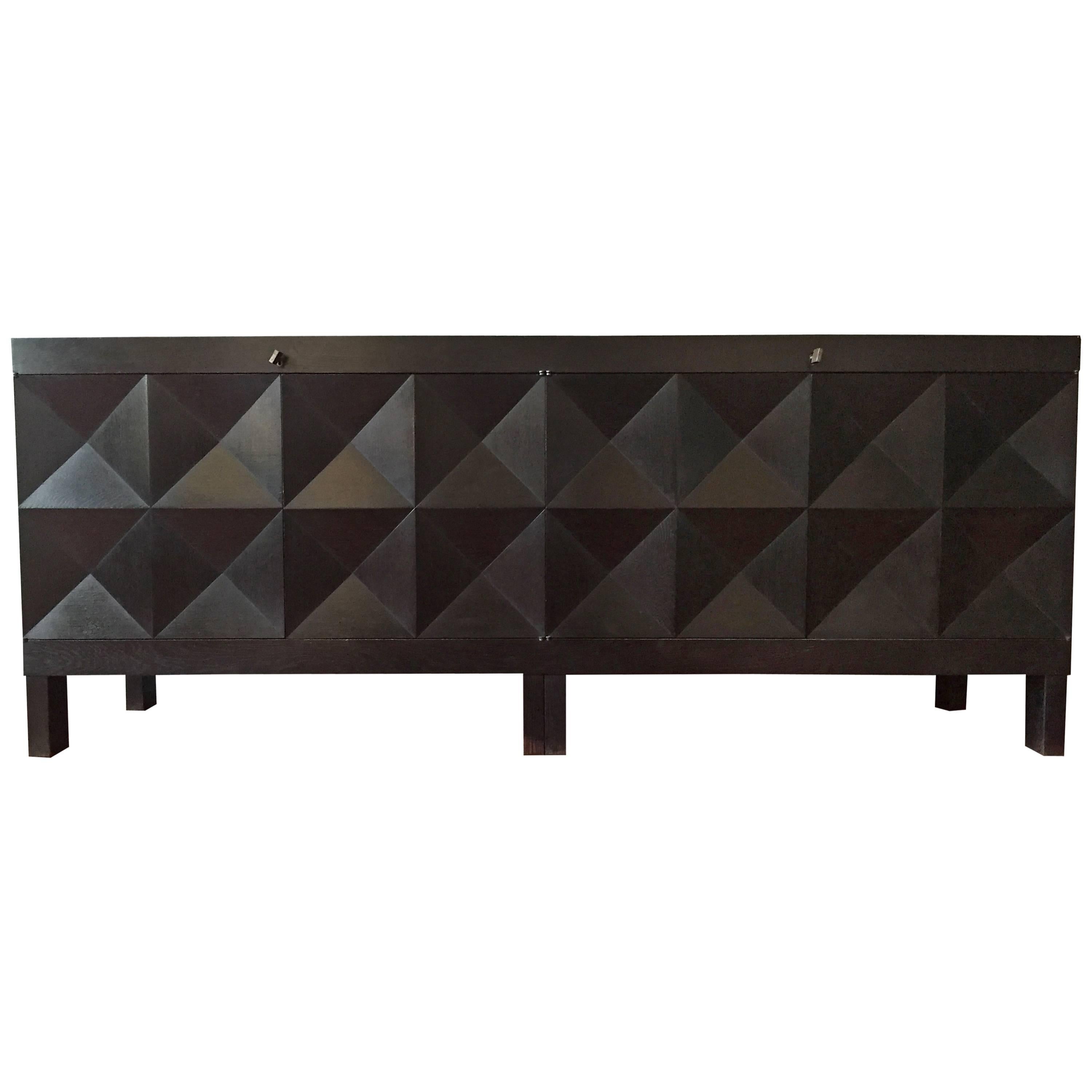 Black Credenza by De Coene, Belgium, circa 1970 For Sale