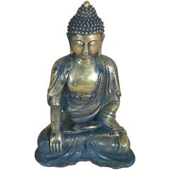 19th Century Gilded Bronze Seated Buddha
