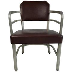 Vintage Classic Machine Age / Art Deco Aluminum Armchair, GoodForm