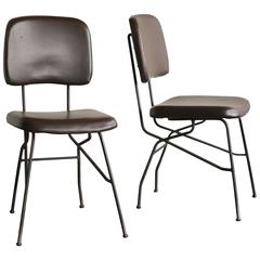 Pair of 1950s Cocorita Side Chairs by Velca Legnano