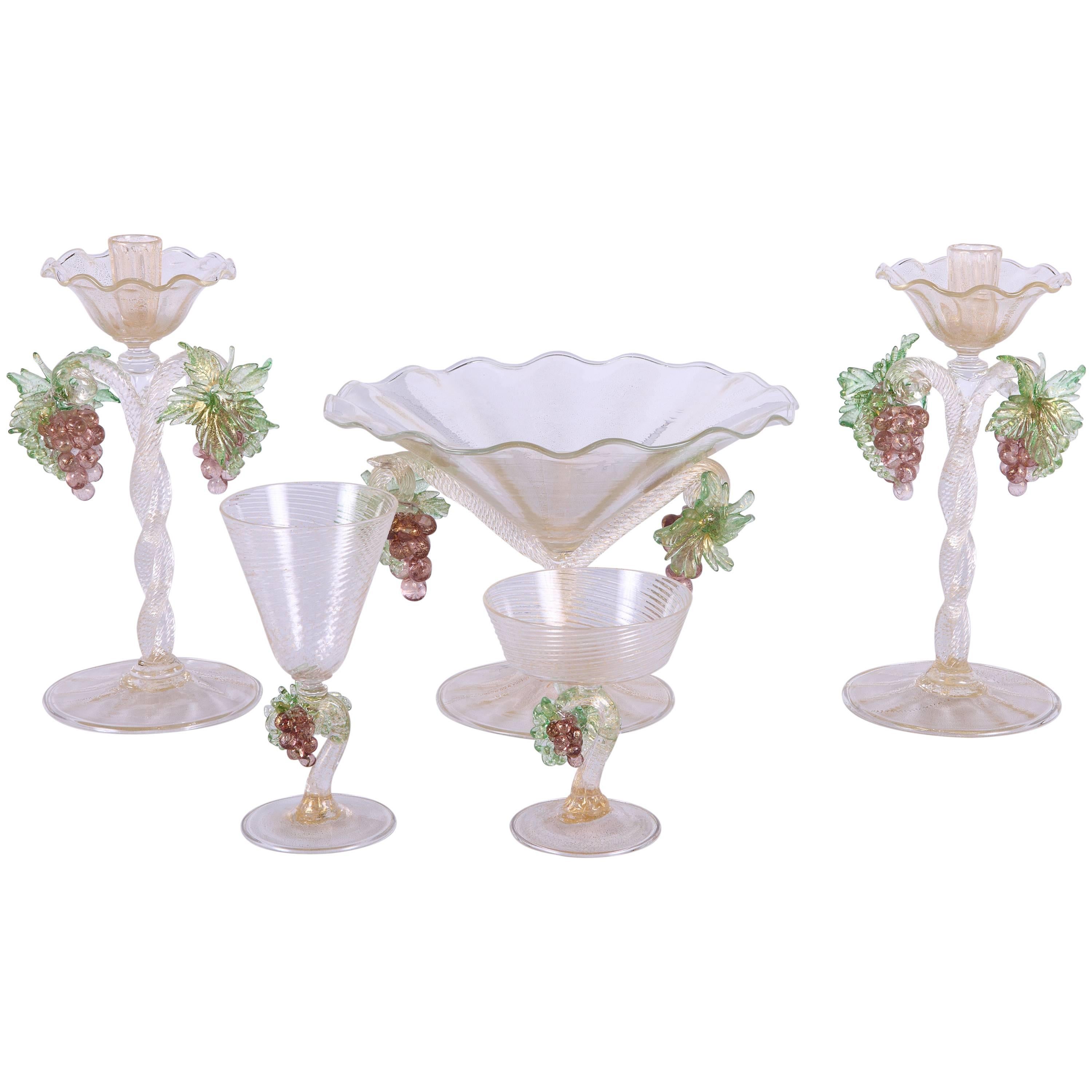 Murano Table Service for 11+ by Barovier e Toso For Sale