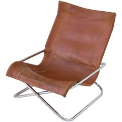 Sueki Uchida Leather Sling Chair