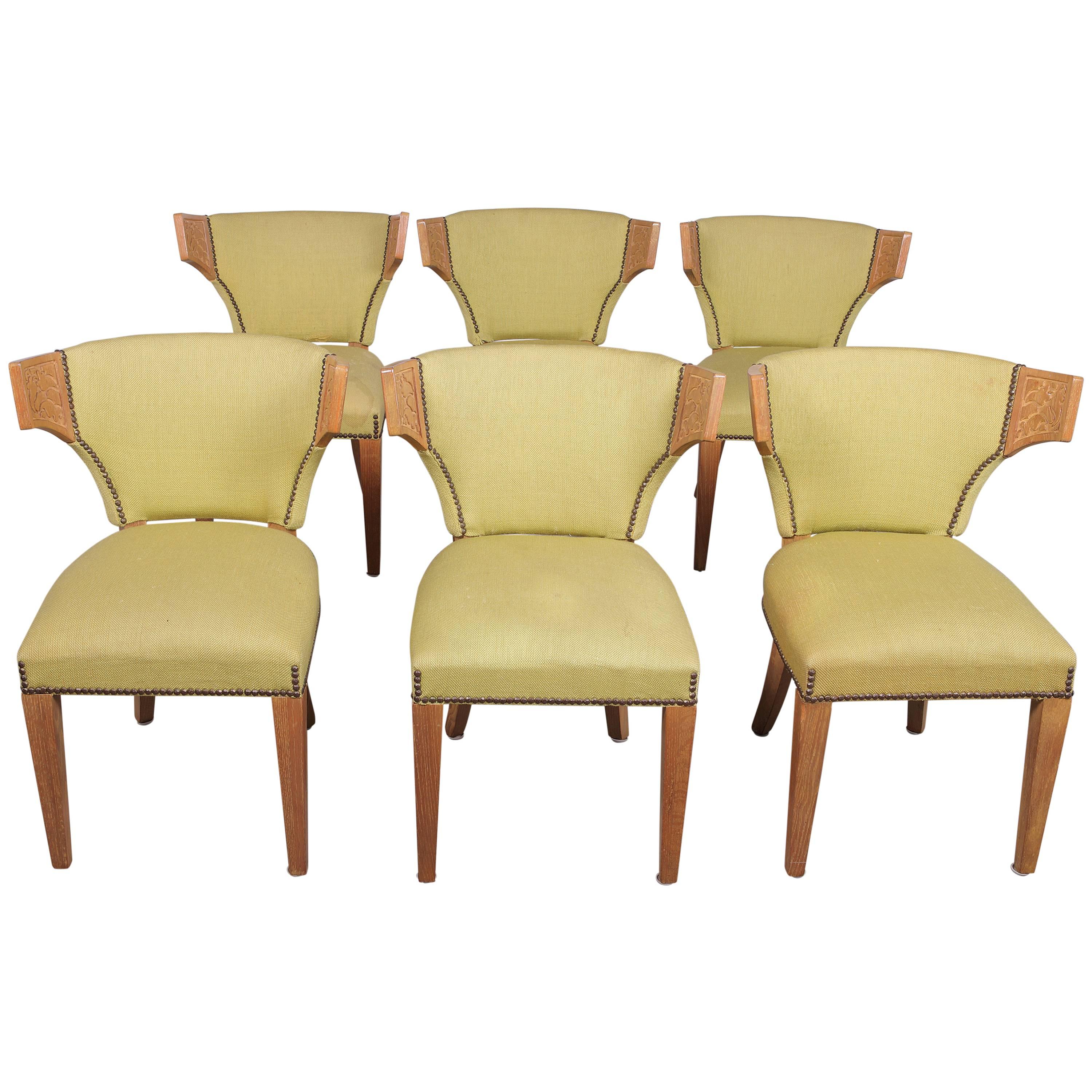 Set of Six Mid-Century Dining Chairs Designed by Harold Schwartz for Romweber