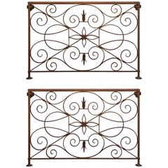Antique One of Two Iron Balcony Piece