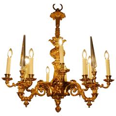 18th Century Ormolu Louis XV Style Chandelier