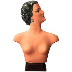 Art Deco Plaster Bust Mannequin 8