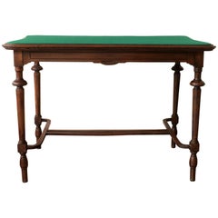 Vintage Victorian Style Walnut Writing Table Desk Game Table