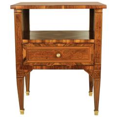 19th Century Maggiolini Style Marquetry Side Table with Open Shelf