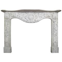 Late 18th Century Italian Fireplace Mantel in Carrara Marble 8