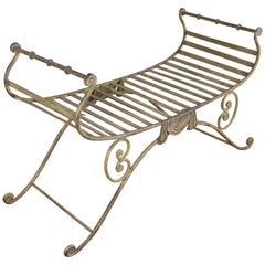 Vintage Italian Iron Bench