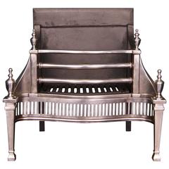 Antique Polished Steel Carron Company Fireplace, Fire Grate