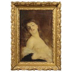 20th Century French Painting of Female Nude