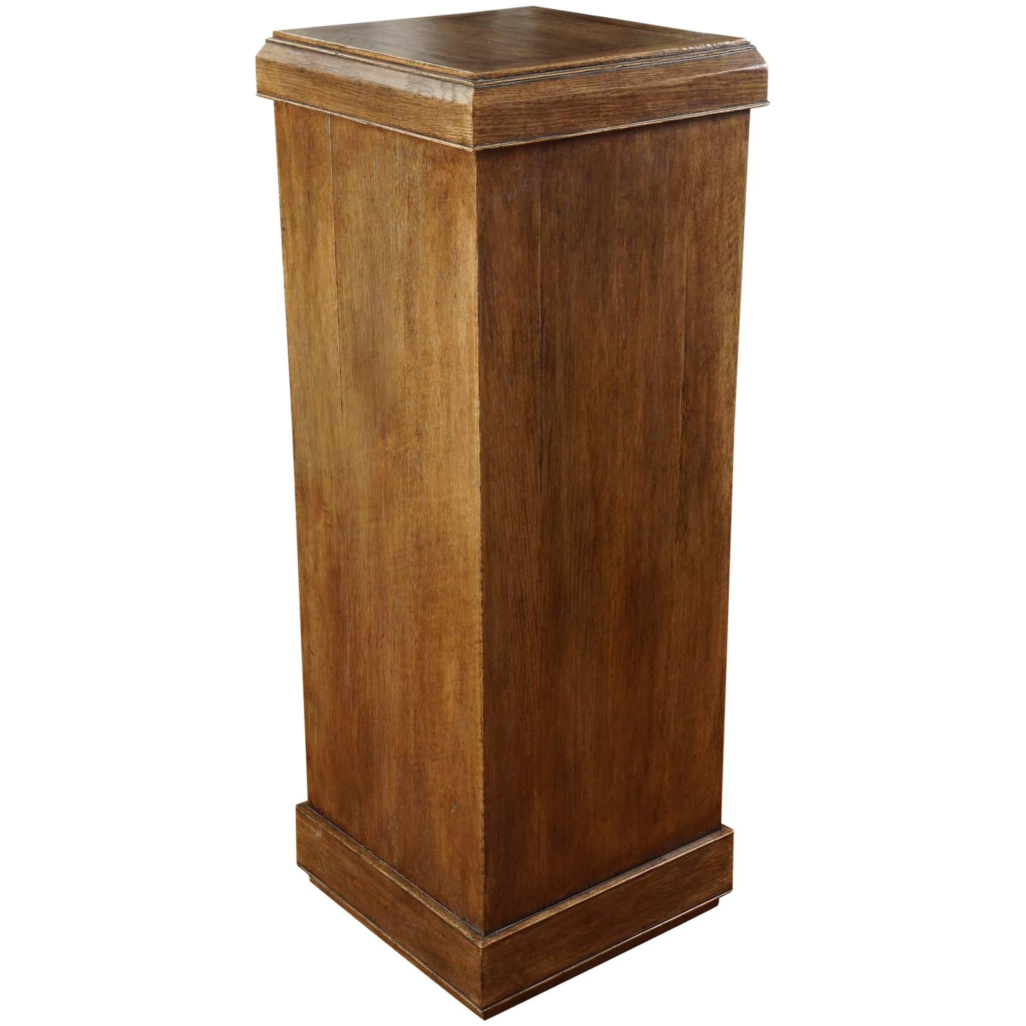 Custom Oak Pedestal For Sale