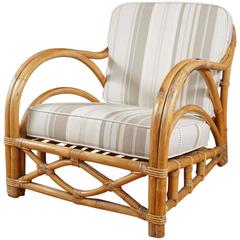 Vintage "Fancy" Rattan Lounge Chair