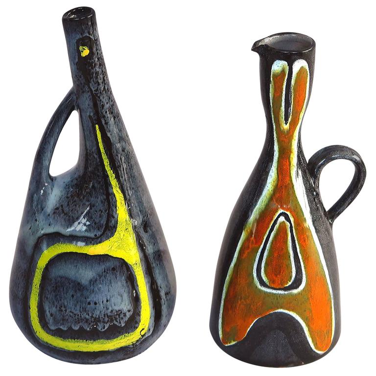 Pair of André Freymond Ceramic Vases, 1950s at 1stDibs