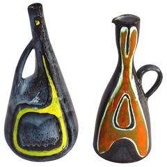 Pair of André Freymond Ceramic Vases, 1950s
