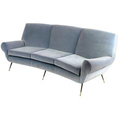 Italian Mid-Century Curved Sofa by Gigi Radice for Minotti