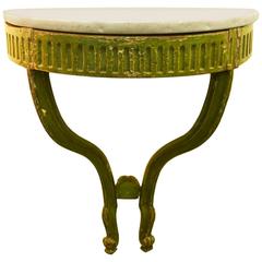 18th Century Italian Green Painted Console