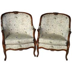 Pair of Louis XVI Style Bergères