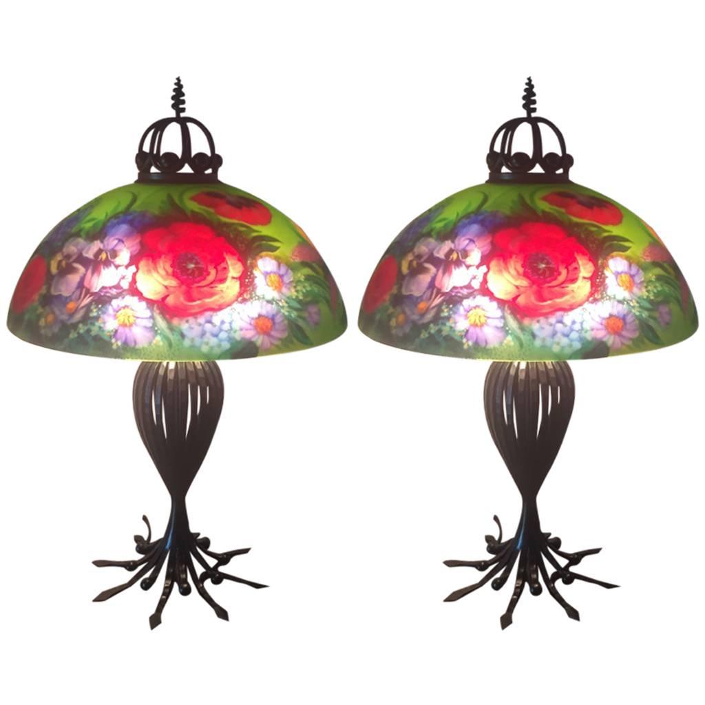 Paire de lampes de table assorties signées Ulla Darni