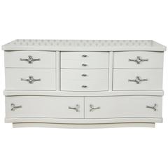 Retro Mid-Century Hollywood Dresser in Grey Lacquer