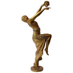 Guild Bronze Statue of Dancing Women by Joe Descomps, France 1920 6