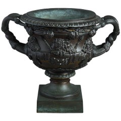 19th Century Regency Period Bronze Reduction of the Warwick Vase
