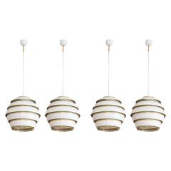 Set of Four Alvar Aalto ‘Beehive’ Ceiling Lamps Model No. A 331