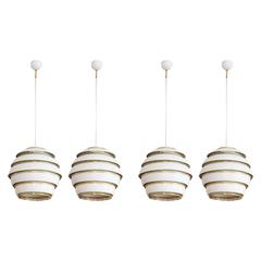 Set of Four Alvar Aalto ‘Beehive’ Ceiling Lamps Model No. A 331