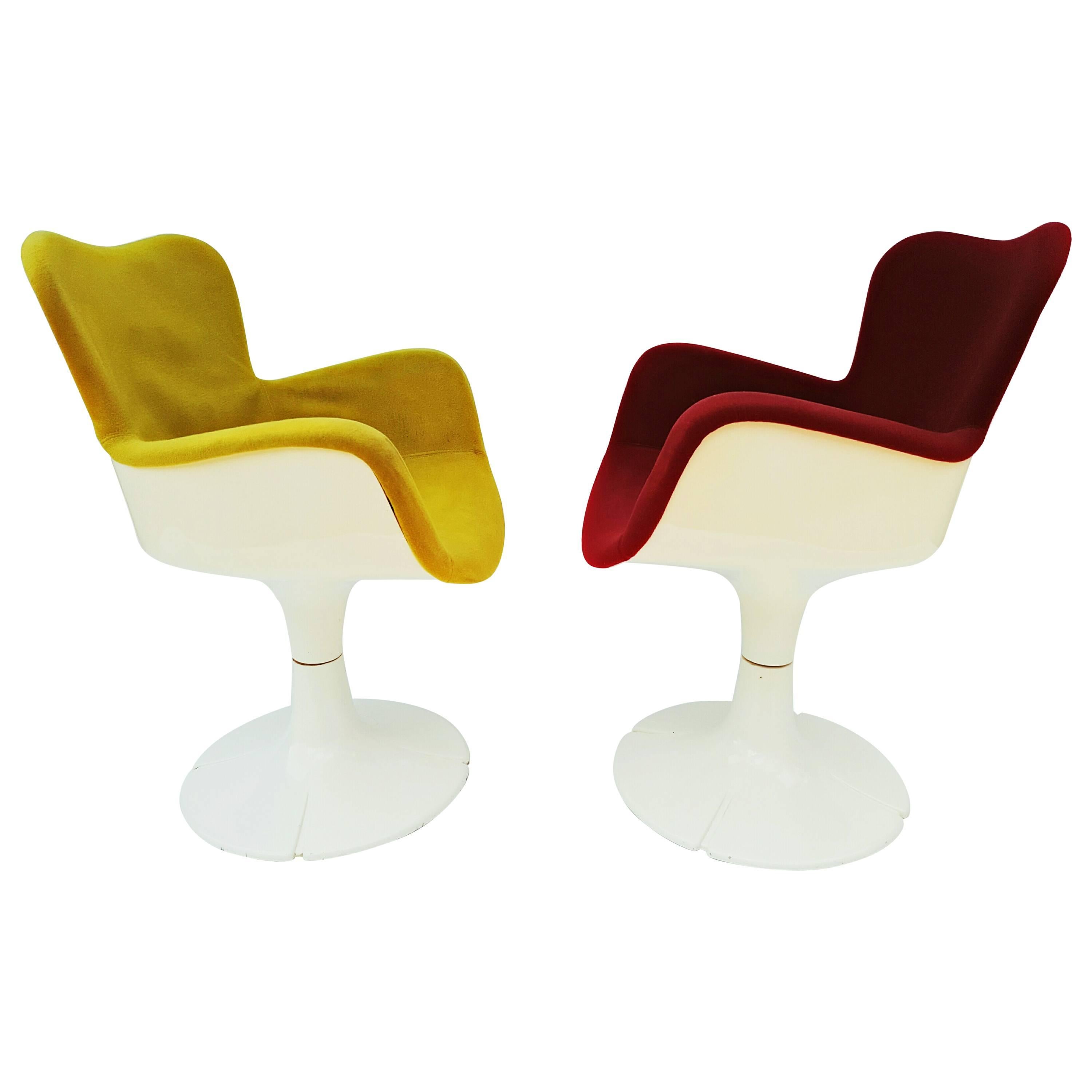 Rare fauteuils Christian Adam « Trfle » pour Airborne, années 1960