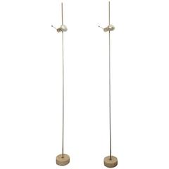 Pair of Important Floor Lamps by Tito Agnoli for O-Luce