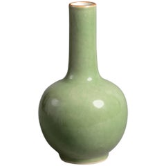 19th Century Celadon Porcelain Bottle Vase