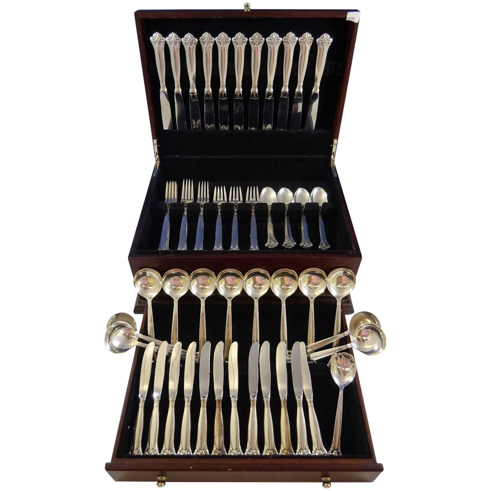 Cloister by Marthinsen Norway Sterling Silver Flatware Set Service 72 Pieces