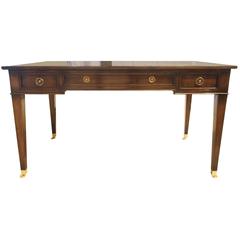 Directoire Writing Table Desk with Black Leather Top