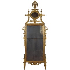 Italian, Tuscany, Late 18th Century Carved Giltwood Mirror